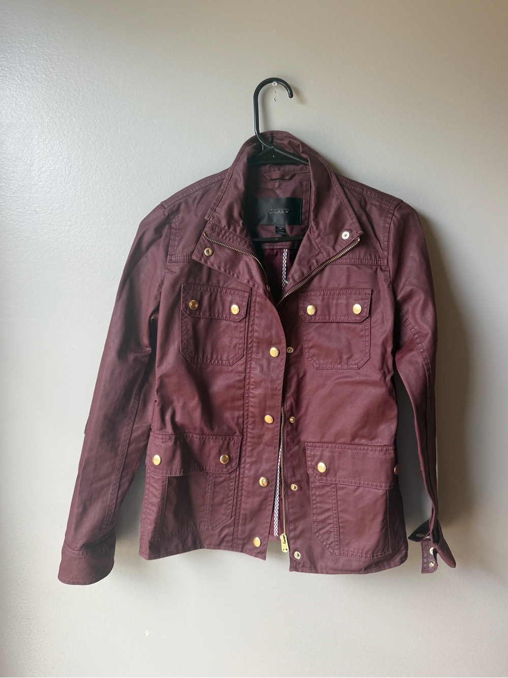 J.Crew Women’s XXS Burgundy Utility Field Jacket